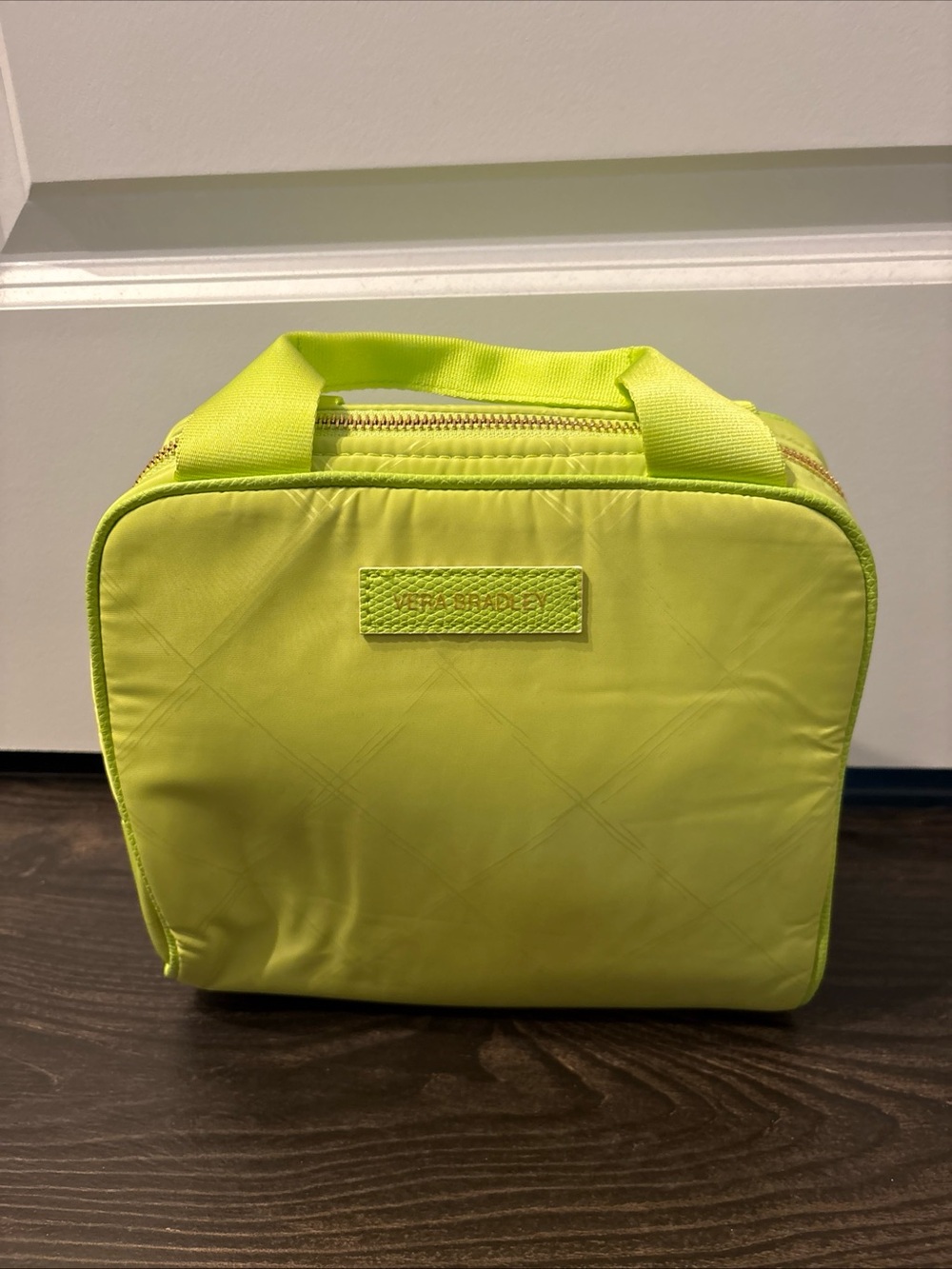 Vera Bradley Preppy Poly Lunch Cooler Sack Bag Case Box in Citrine Green